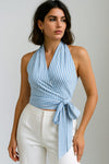 Top Halter Rayé